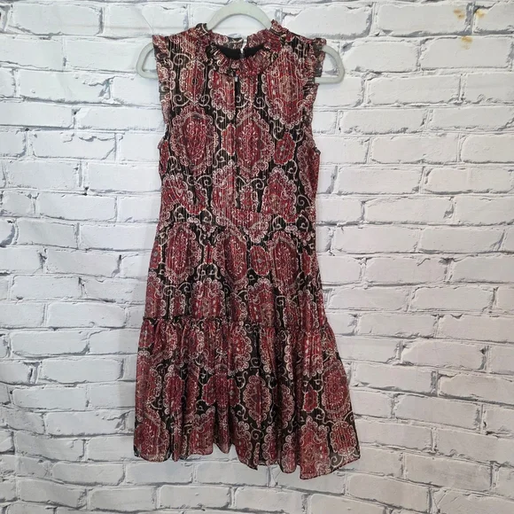 Kate Spade Medallion Metallic Silk Dress - Picture 2 of 7